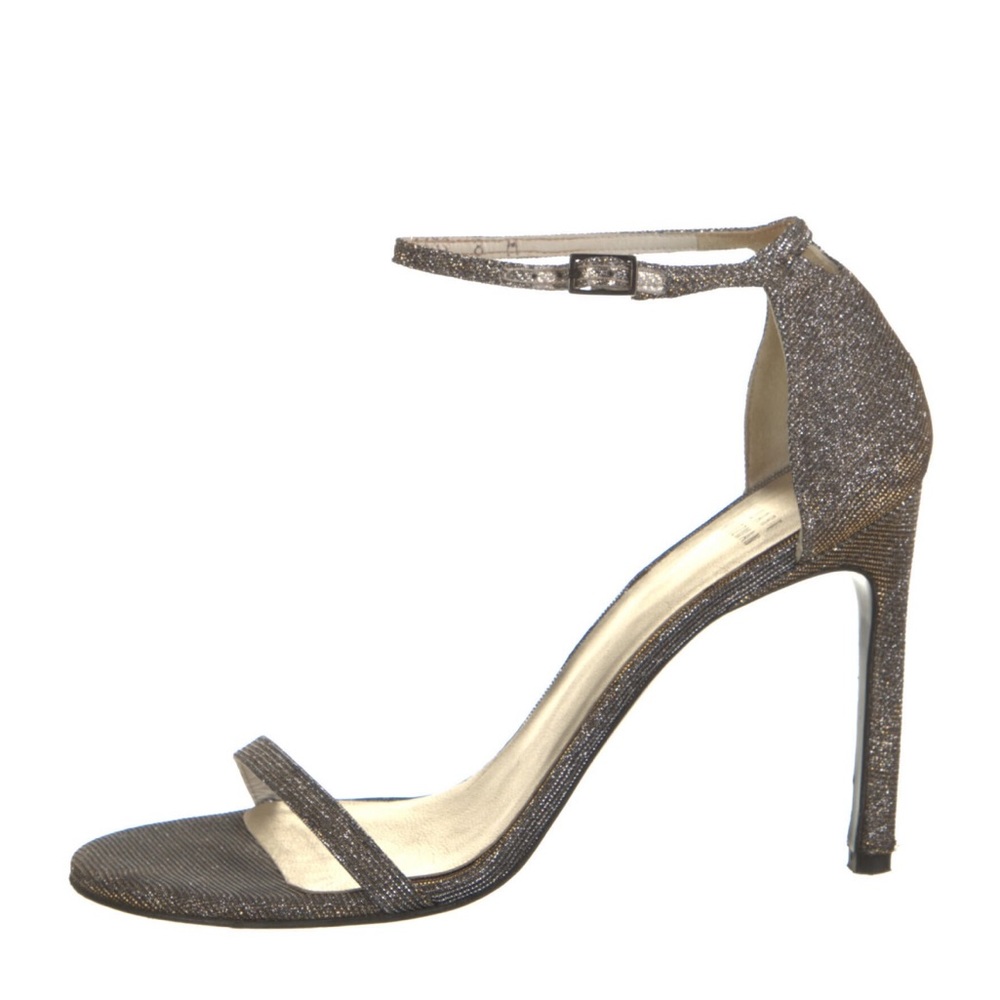 Stuart Weitzman Nudist Silver heel size 9.5